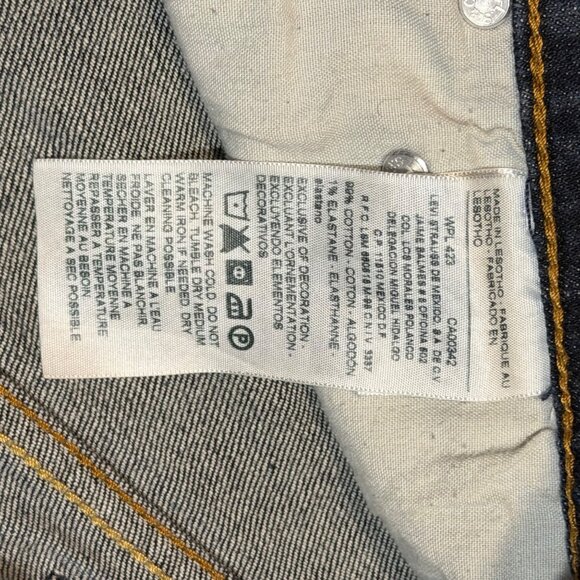 Signature Levi Strauss & Co Mens Straight Fit Jeans Size 32x29 Hemmed Blue Denim - Picture 8 of 9